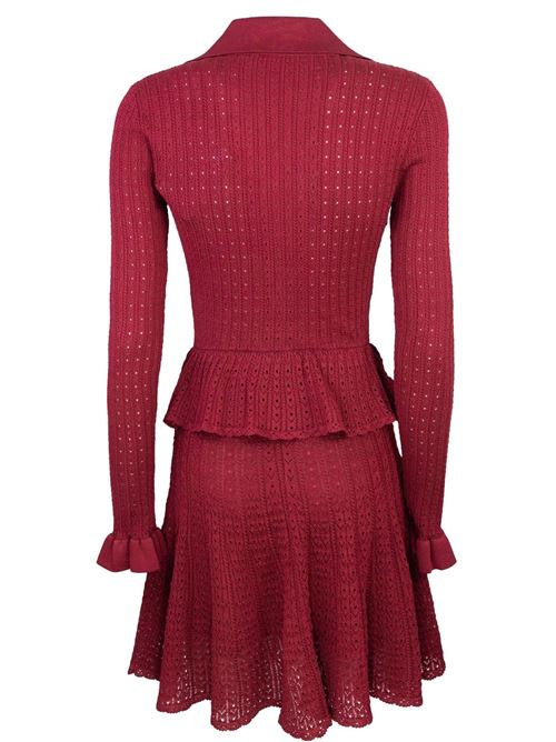 Knit mini dress SELF PORTRAIT | PF25093SBURGUNDY